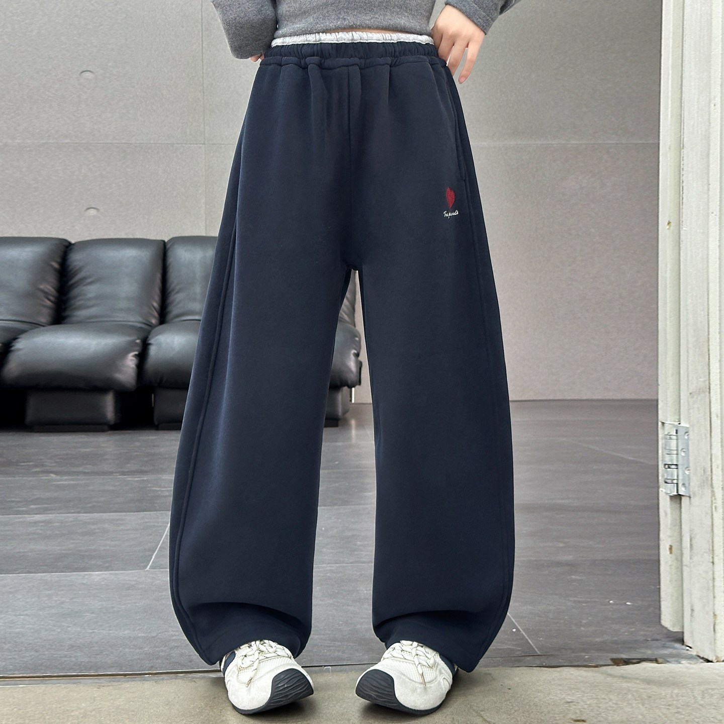 밀크봉봉 초등생 여아 와이드 커브 기모 팬츠(G191) 32,870원