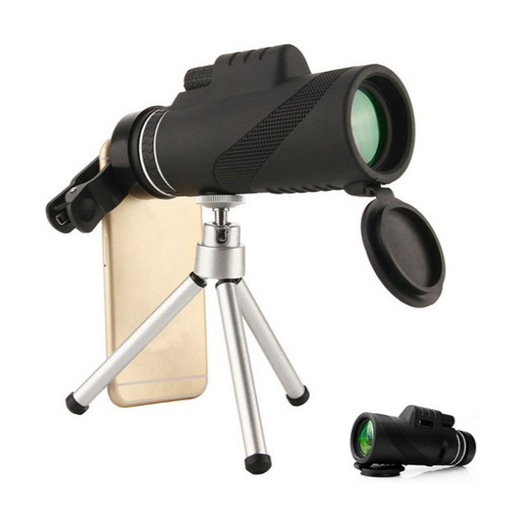 휴대폰 카메라 망원경 40x60 고배율 단망경 스마트폰 망원렌즈 삼각대 세트, 현재가 13,800원