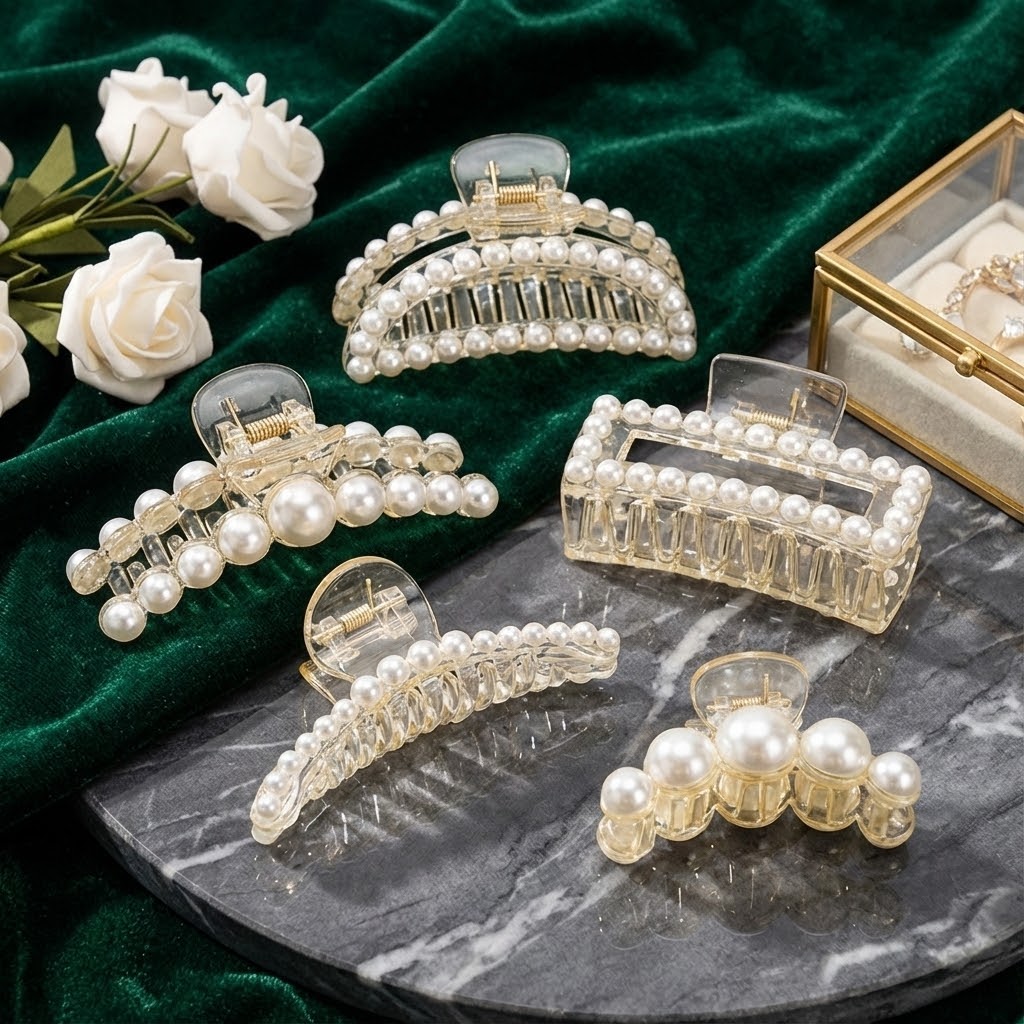 진우 진주헤어핀 올림머리 반묶음 긴 머리집게핀 대형 왕 숱많은 빅사이즈 6,340원