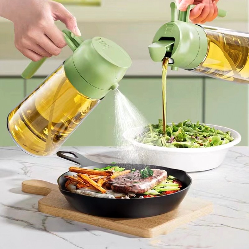 홈밸류언스 대영 1+1 투웨이 유리 오일병 오일스프레이 용기 기름병 소스병, 2개, 470ml 10,890원