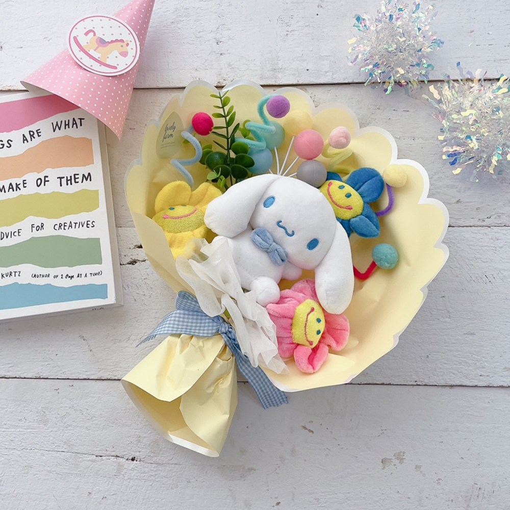 러블리팜 조화 산리오 해피 스마일 모루 꽃다발 32,900원