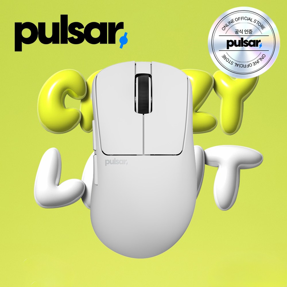펄사 Xlite CrazyLight 초경량 무선 게이밍 마우스 우유니화이트 149,000원