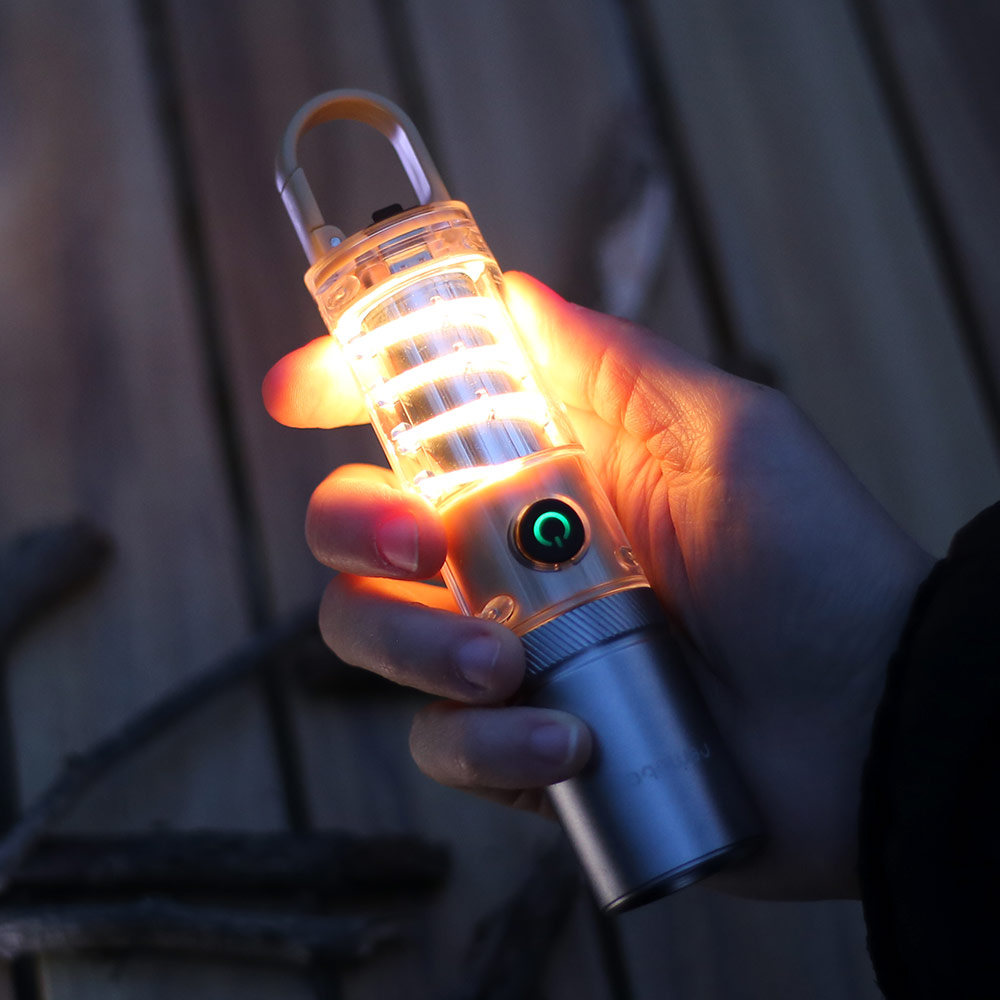 루멘픽 캠핑랜턴 감성 차박조명 충전식 LED 라이트 손전등, 1개, 베이지 15,670원