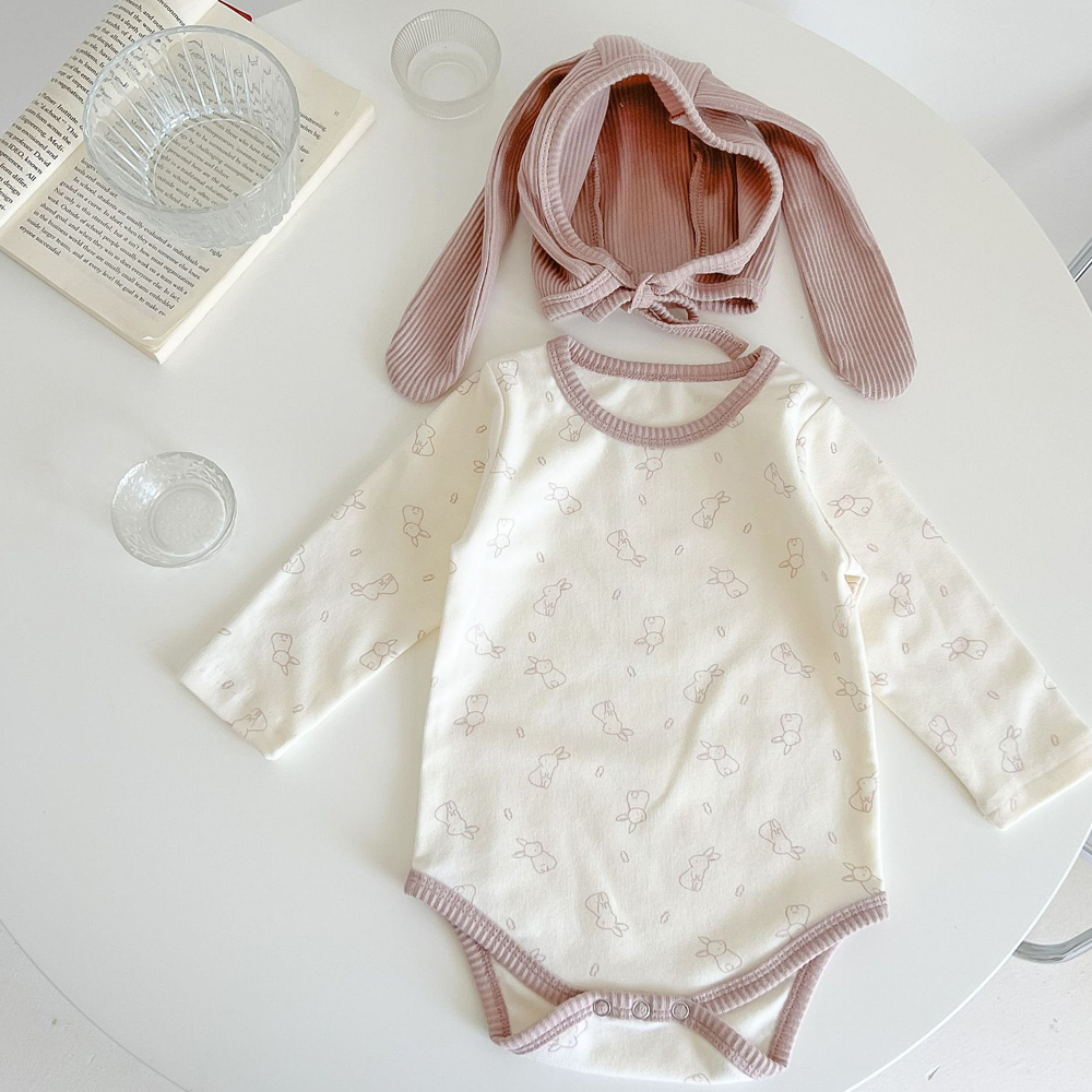 스타도어 큐트 바니 긴팔 바디수트 + 모자 세트 25,800원