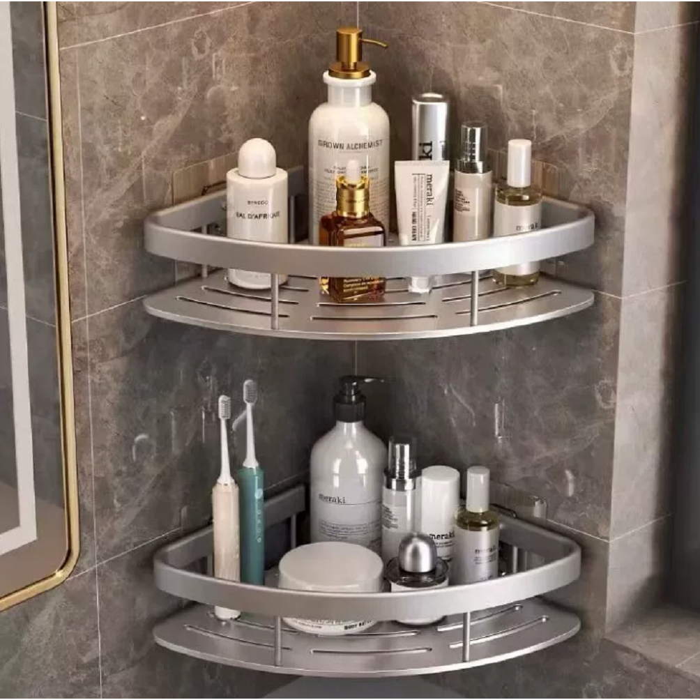 VELUNO 무타공 다용도 코너 욕실선반, 그레이 17,900원