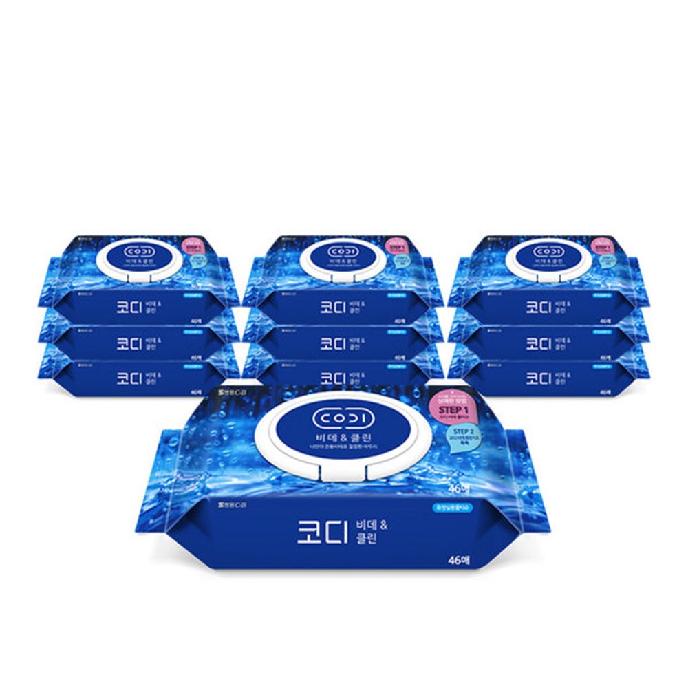 코디 비데앤클린(캡) 물티슈 46매10팩 17,400원