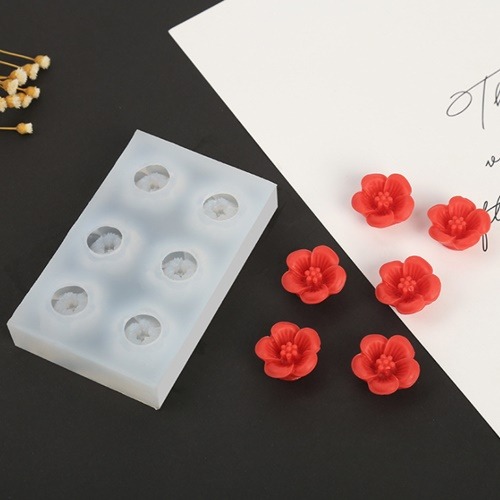 수제몰드 - 데코 벚꽃 6구, 블라썸 꽃몰드, 단일색상 6,300원