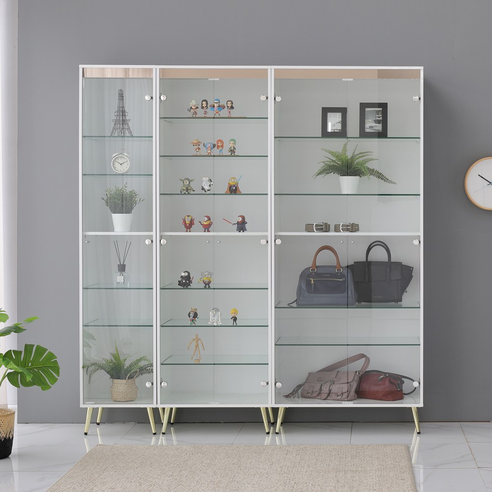 선반사용이편한 골드- 유리 장식장 6단(400/600/800/900) 진열 피규어 수납 그릇 거실 259,900원