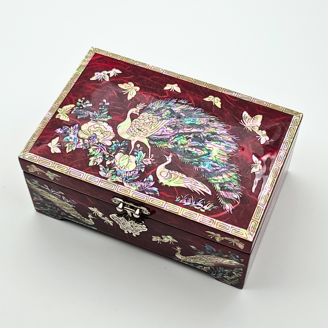 한국민예사 나전칠기 한지 검정 6치 자개 보석함 돌반지 악세사리 보관함 돌반지함 한국 전통 공예품 외국인 선물 64,900원