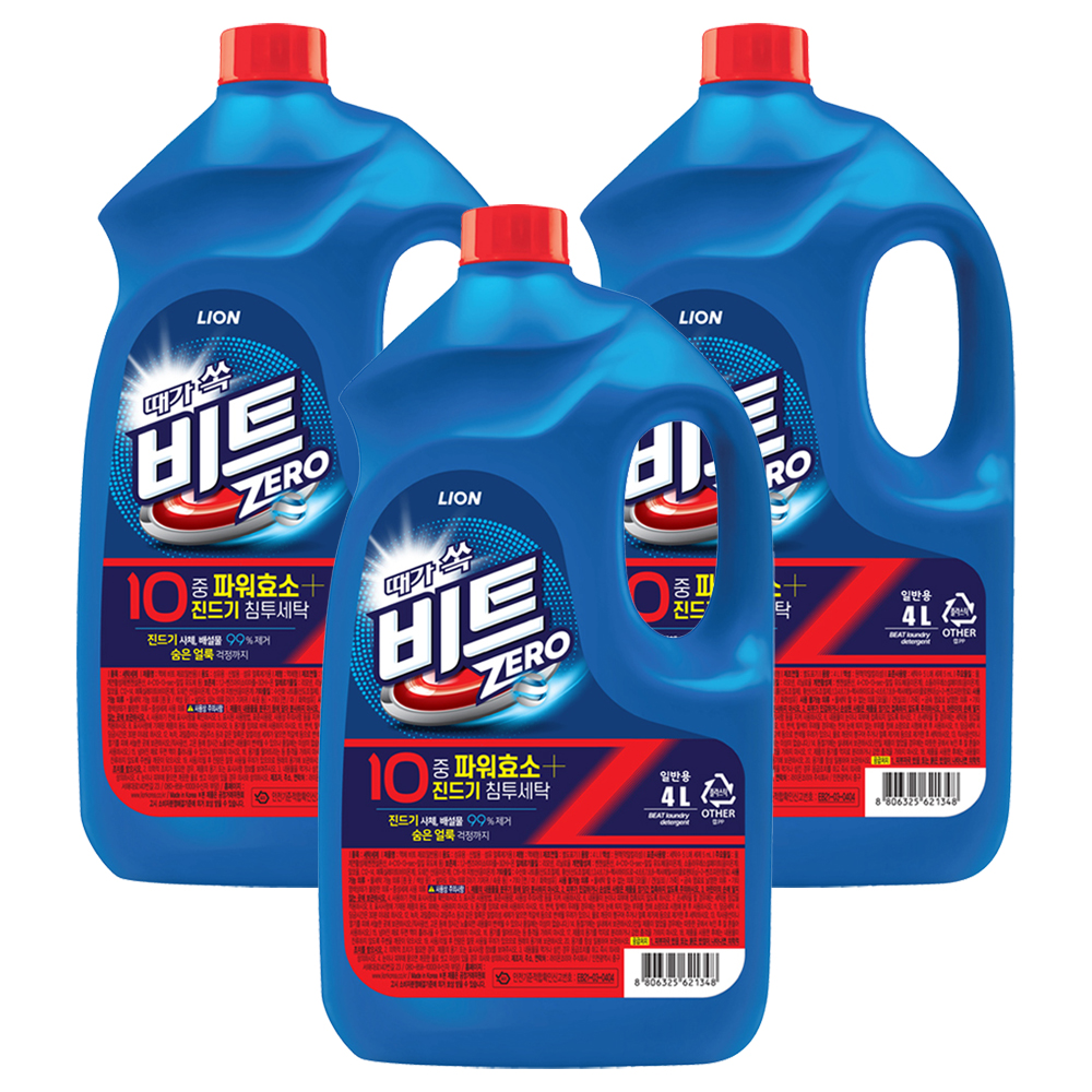 비트 제로 액상세제 본품, 4L, 1개입, 3개 24,270원