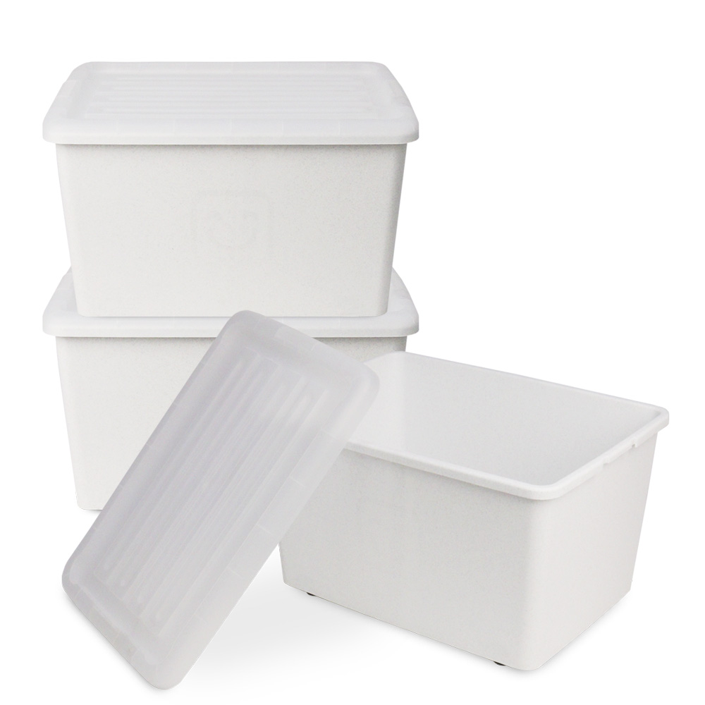 대형 다용도 리빙박스55L 3P 세트, 1개, 화이트 마블3P 27,900원