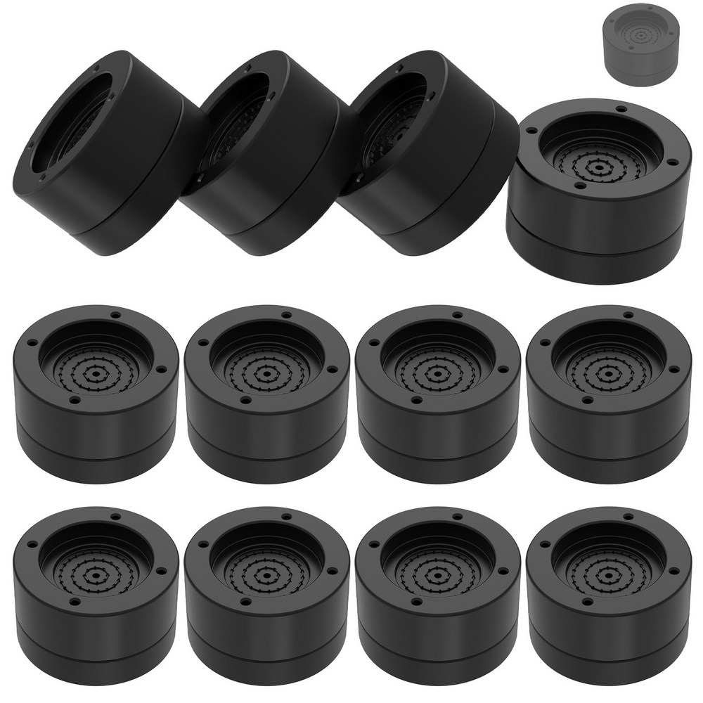 세탁기 다리 높이조절 받침대 고임목 스토퍼 건조기 진동 소음 방지 패드 블랙, 1세트, 3.5cm 14,040원