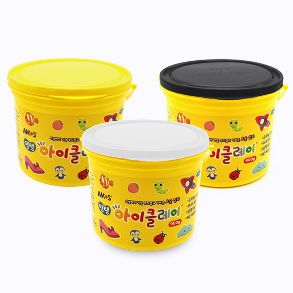 아모스 대용량 아이클레이 900g 3개 버킷 세트_흰색 노랑 검정 78,900원