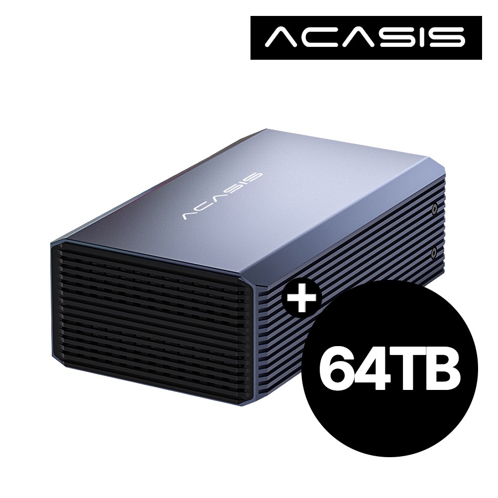 아카시스 ACASIS EC-7352 RAID 2베이 외장스토리지 DAS 외장하드 케이스 대용량 HDD 저장장치 [HDD 미포함 용량 합본], EC-7352+아이언 울프프로64TB(32Tx2개), 1개 4,067,900원