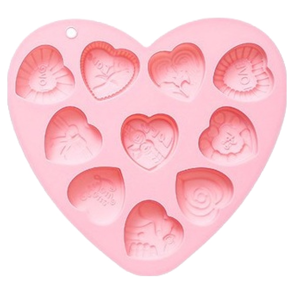 이홈베이킹 하트모양 실리콘몰드 10종, 1개, 랜덤발송 4,500원