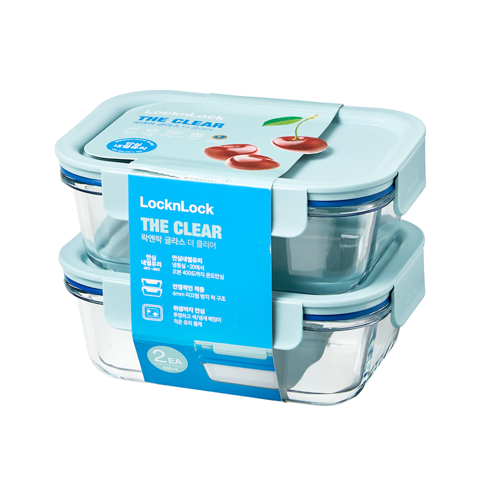 락앤락 더클리어 유리밀폐용기 직사각 LNG428S2 12,620원
