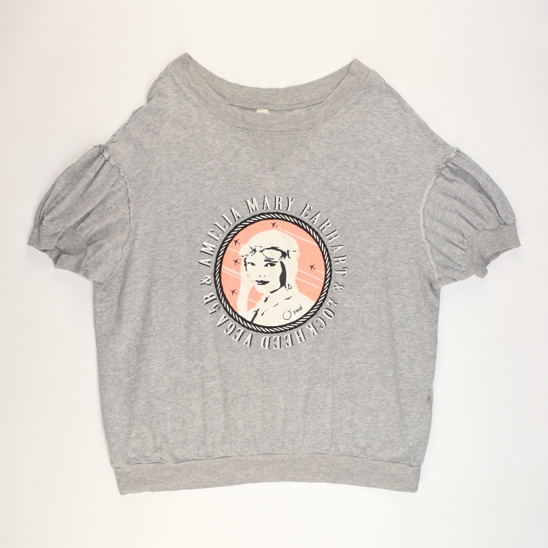 오즈세컨 그레이 면 보트넥 퍼프소매 반팔티셔츠 85 여성 WT3180 자바구제창고 53,010원