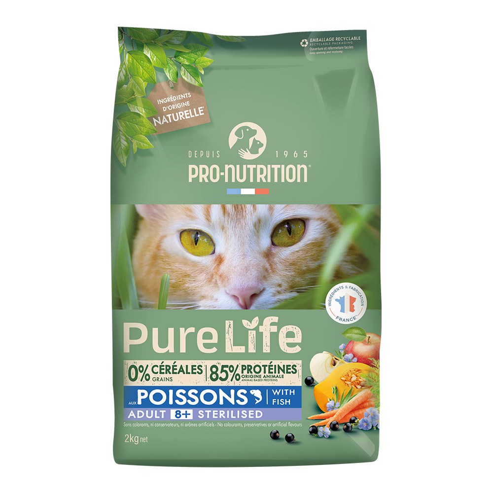 PN 퓨어라이프 캣 시니어 8+ 그레인프리 노령 관절 신장케어 고양이사료, 1개, 2kg, 흰살생선 34,000원