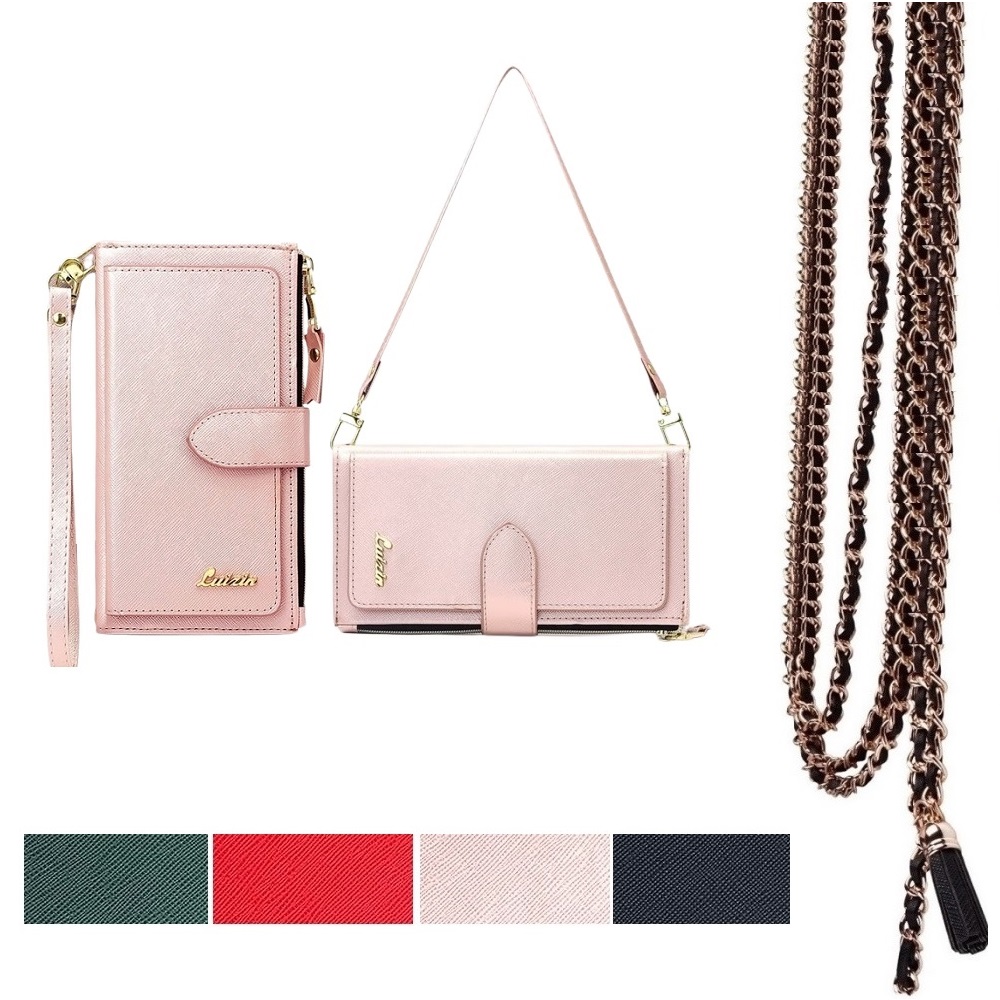 갤럭시 S10플러스 케이스 SM-G975N 가죽 루니친 앨스온 (지퍼) + (손목 스트랩 줄 + 태슬롱) 목걸이 (슬림한 더블형) 카드 지갑 27,500원