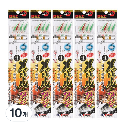 백경 볼락열기낚시 어피장착 6본 고급형 BK-298, 5세트 28,530원
