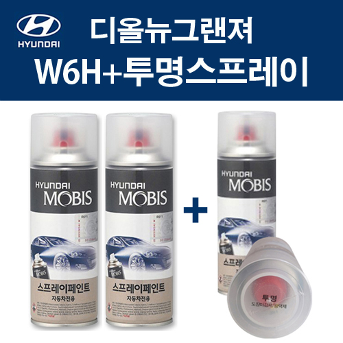 현대 순정품 디올뉴그랜져 W6H 세레니티화이트펄 스프레이 425 + 투명마감스프레이 자동차 차량용 카페인트 도색 36,000원