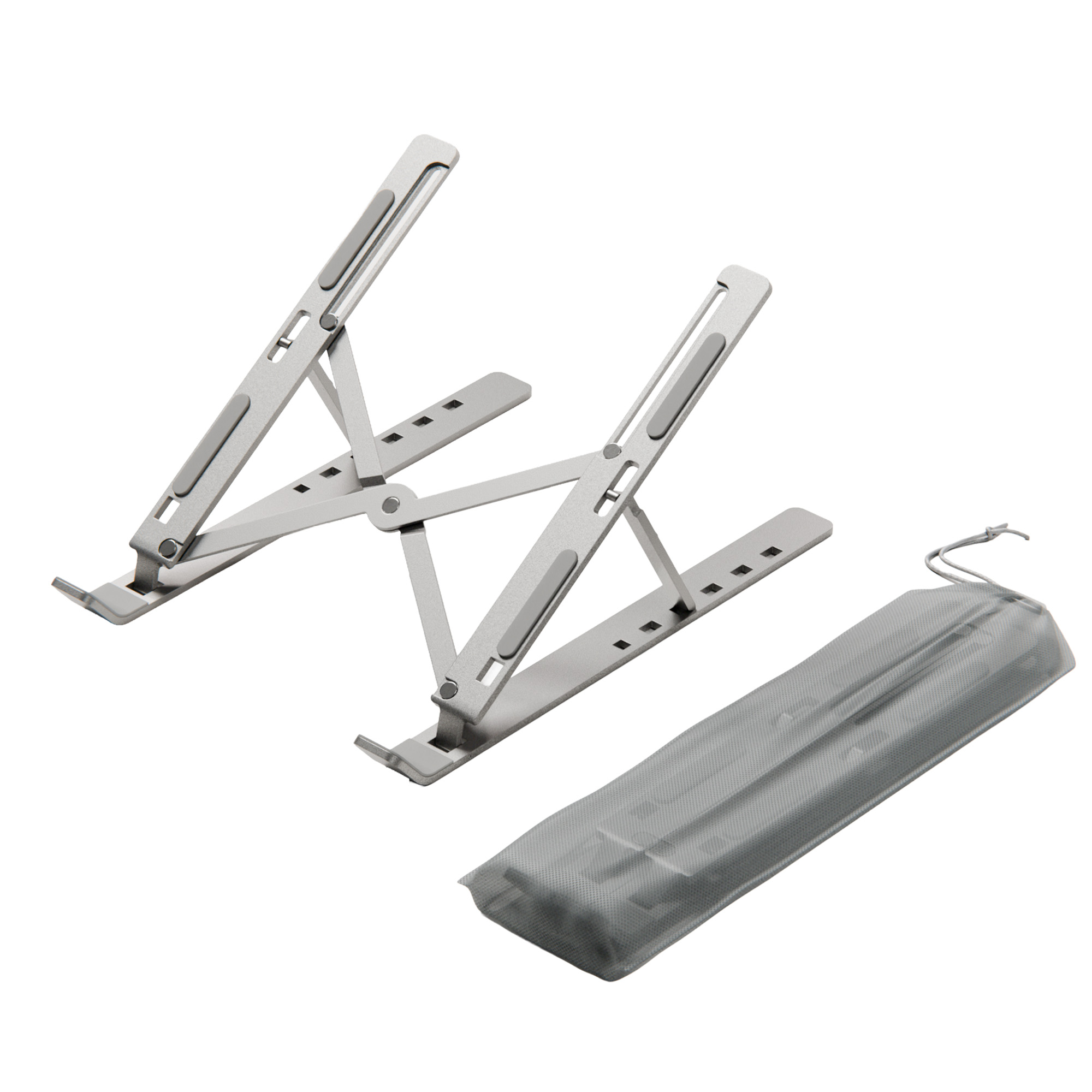 신지모루 슬림폴드 6단 각도 접이식 휴대용 알루미늄 노트북 거치대 + 휴대용파우치 세트 9,900원