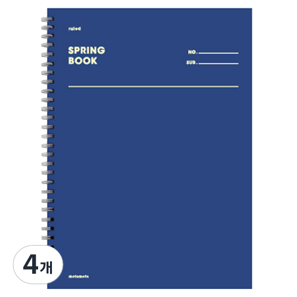 모트모트 스프링북 스퀘어드 노트, 미라클오션, 4개 13,960원