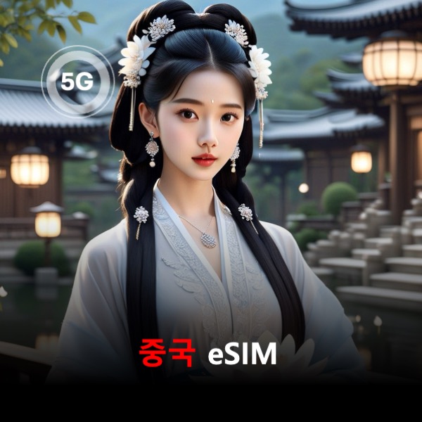 [통큰무제한] 중국 대륙 이심 eSIM 데이터 매일 10GB 초고속 이후 5MB 고속 무제한 VPN필요없는 이심통 53,300원