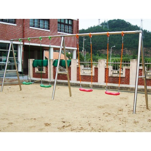 월드스포츠산업 야외놀이터 그네 4인 스텐 WDP-3202, 1개 4,209,420원