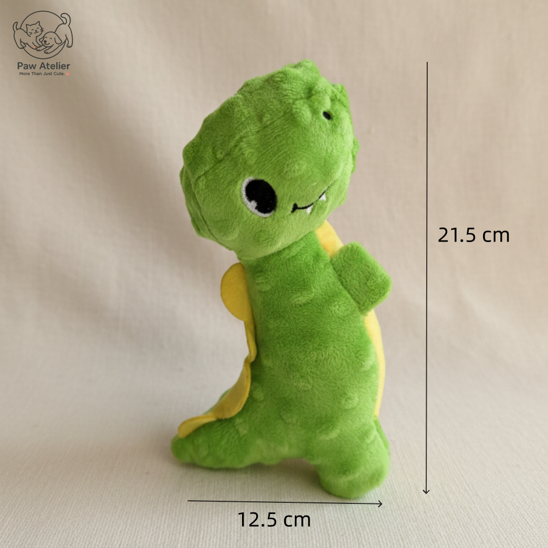 포아틀리에 강아지 공룡 삑삑이 봉제장난감 애착인형 설날 발렌타인 선물 소형견 스트레스 해소, 1개, 그린 7,490원