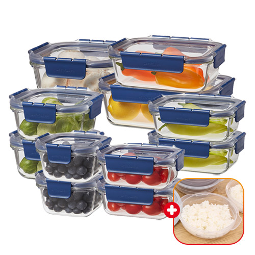 락앤락 탑클라스 내열유리 밀폐용기 직+정사각 11종+가쯔 풀세트 냉장고/냉동실정리 계란찜/반찬통/밥보관/이유식소분 오븐글라스/에어프라이어/전자레인지/렌지 89,800원