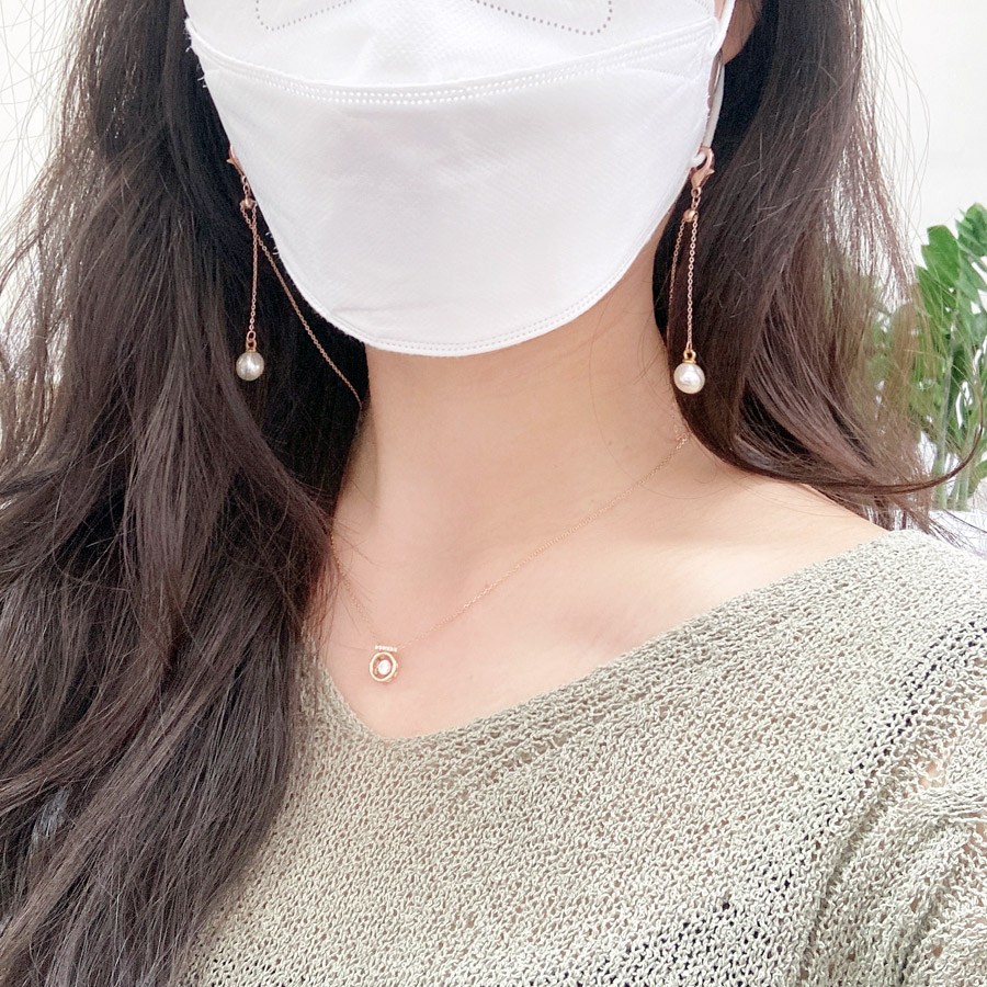 롱귀걸이 스타일 길이조절 안경 체인 마스크 안경 줄 국산 핸드메이드 고급도금 14,900원