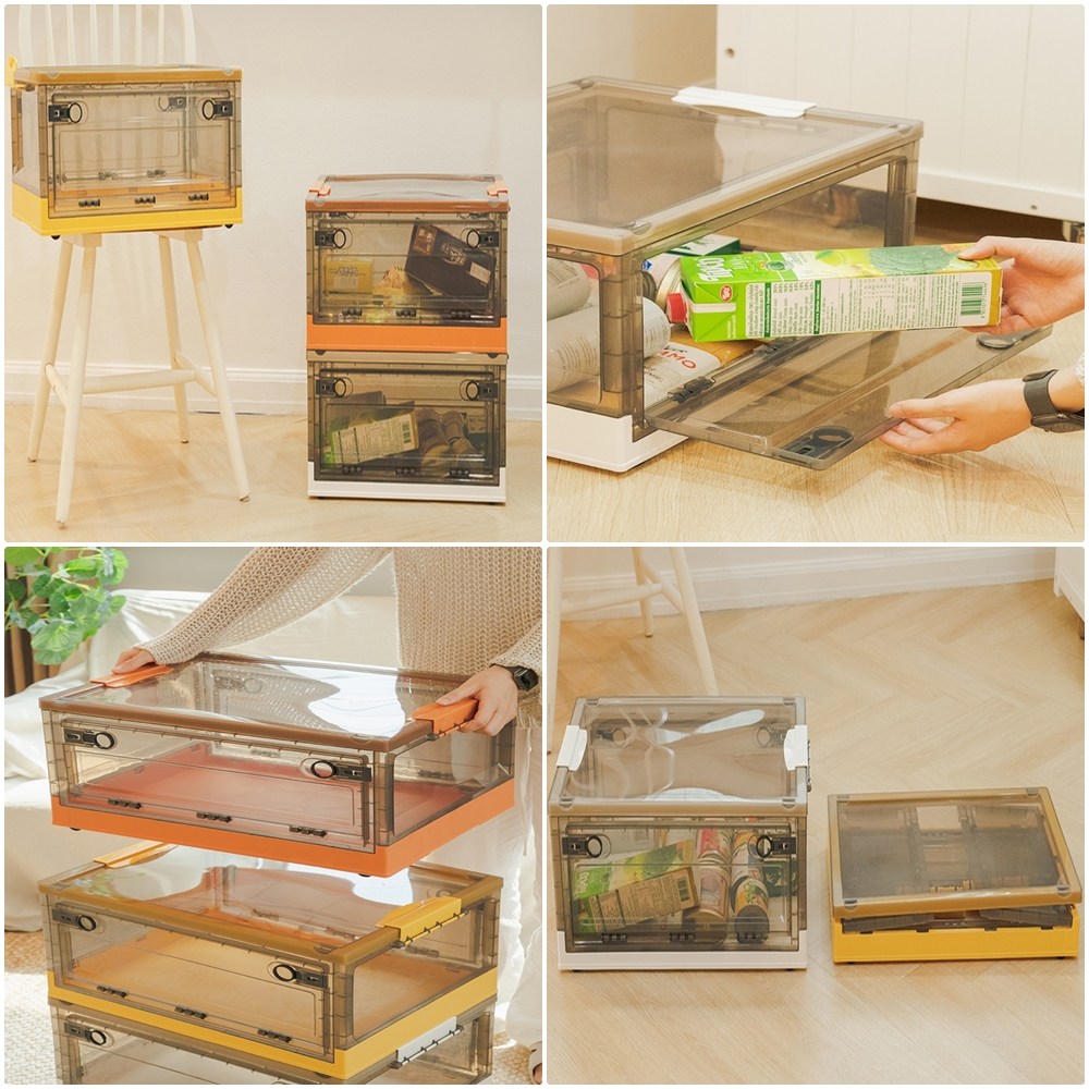 로딕슨 오픈형 폴딩 박스 수납함 다용도 정리 적층가능 투명박스 25,000원