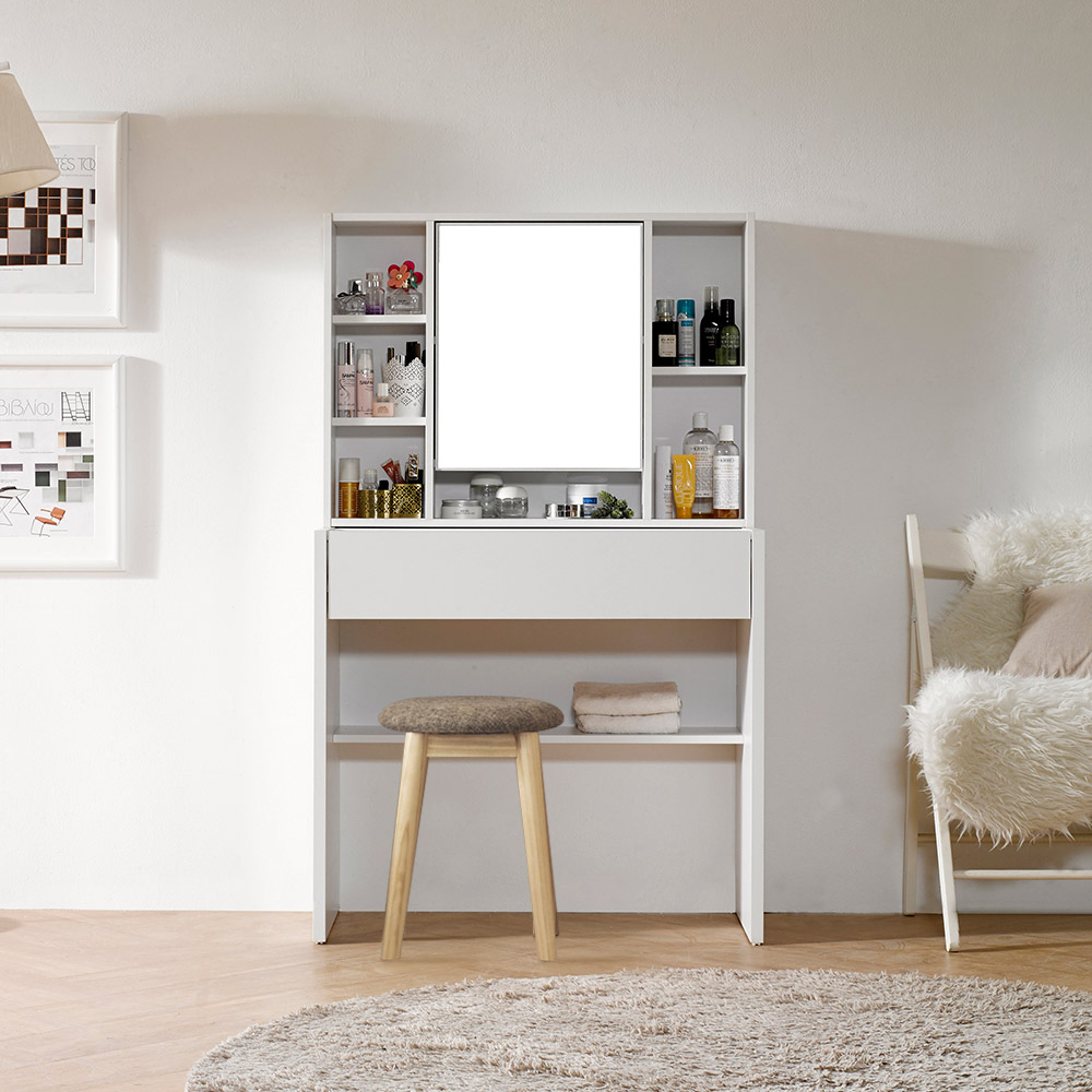 파로마 에일리 수납화장대 800 + 원목 쿠션 스툴 방문설치 194,000원