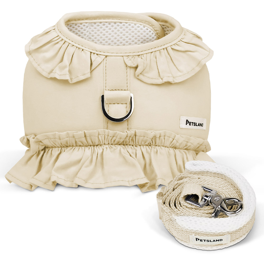 펫츠랜드 루나 프릴 하네스 + 리드줄, 아이보리, 1개 23,200원