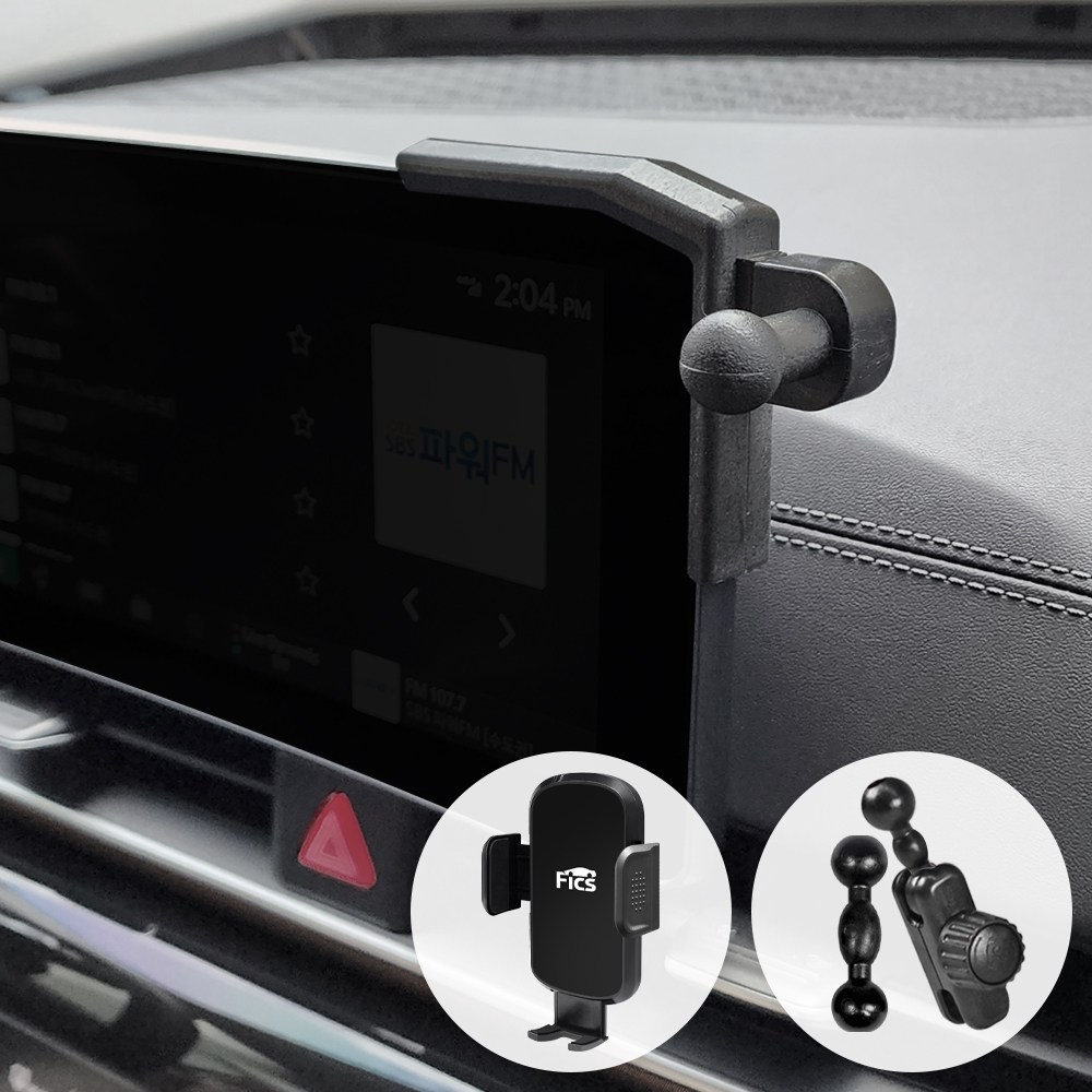 픽스 글로벌 카니발 KA4 페이스리프트 차량용 핸드폰 거치대 세트, 블랙, 1개 34,500원