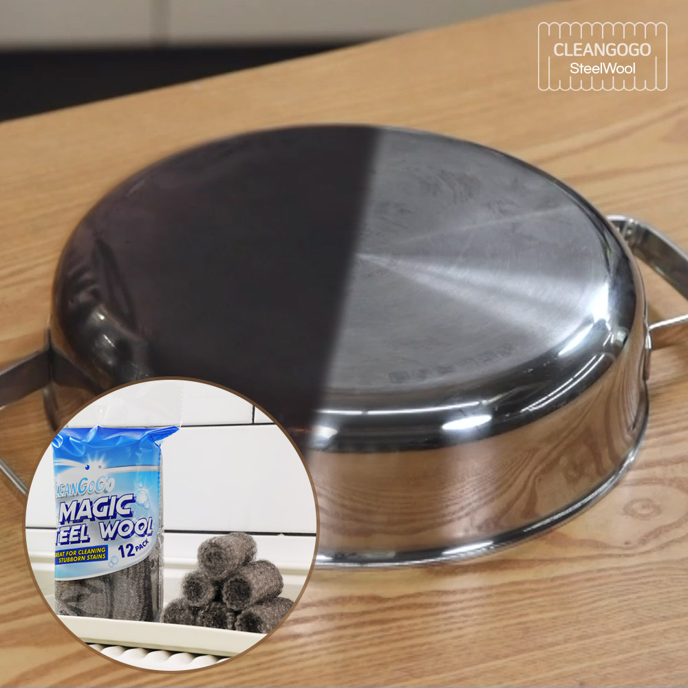 크린고고 매직스틸울 수세미 탄냄비 기름때 타일 스텐 자전거 자동차 유막 녹제거 일회용 철수세미 26,900원