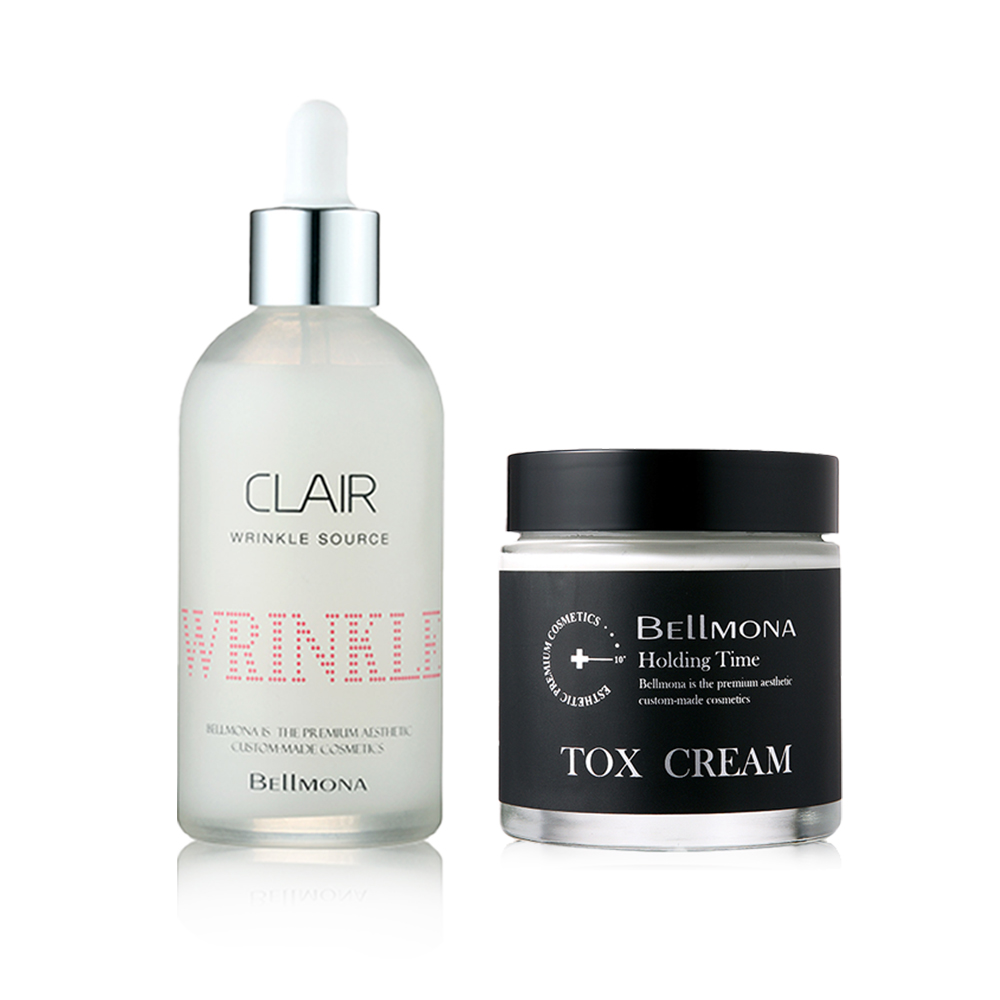 [건성&주름 케어] 벨모나 끌레르 링클 소스 + 홀딩타임 톡스 크림 (2종) (피부과 에스테틱 화장품), 1개 121,500원