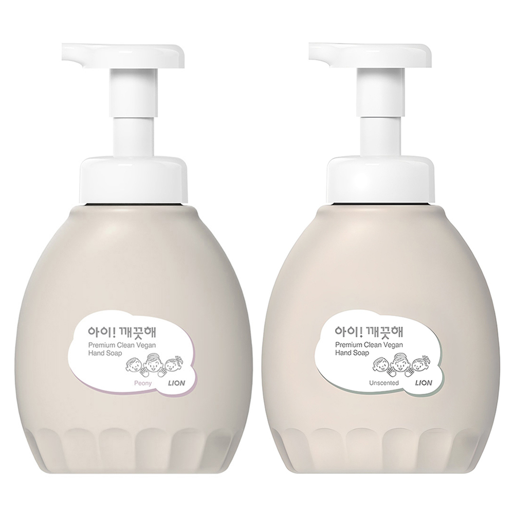 아이깨끗해 프리미엄 클린 비건 폼 핸드솝 피오니향 450ml + 무향 450ml 9,800원
