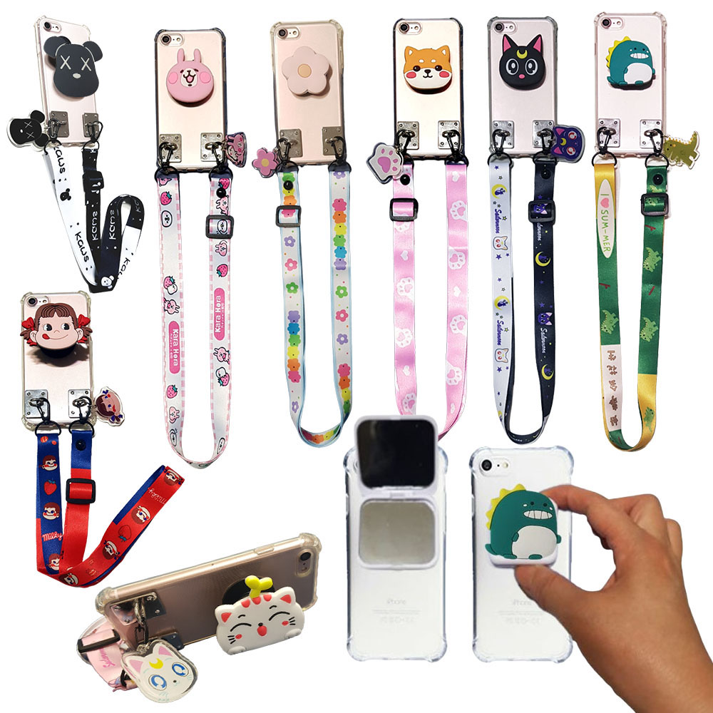 LG Q51 LM-Q510N 로쏠로잇 목걸이 스트랩 휴대폰줄 거울 기능 미러톡 핸드톡 거치대 스마트톡 투명 젤리 방탄 실리콘 핸드폰 케이스 거울톡 미러 목걸이줄 9,500원