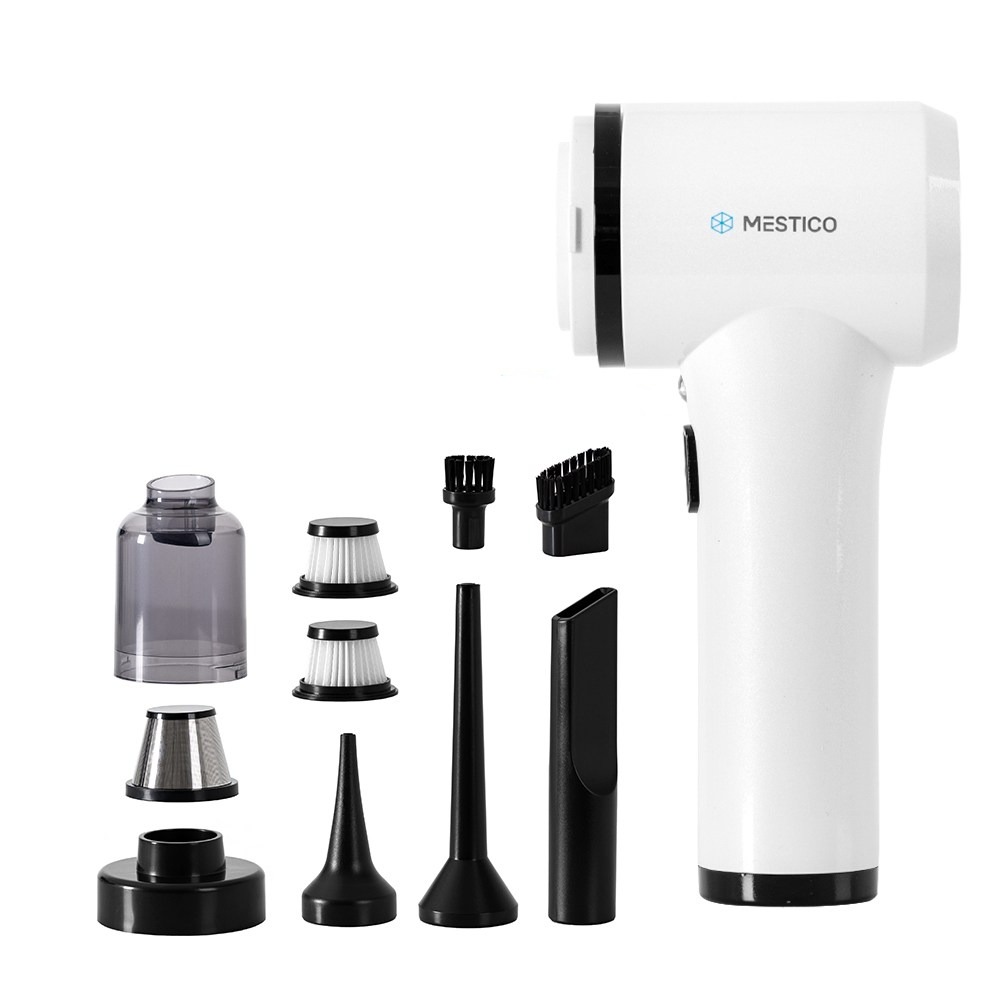 미스티코 초강력 무선 차량용청소기 에어건 겸용, 먼지보이는 그린 LED 휴대용 핸디 미니 청소기 (필터 2개+노즐 5종) 19,900원