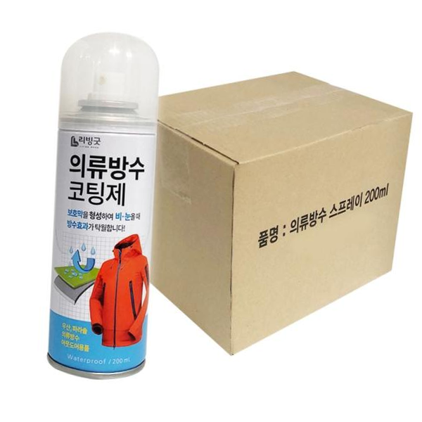 의류방수코팅제 리빙굿 의류방수 섬유코팅 코팅제200ml x1박스(20개) 71,200원