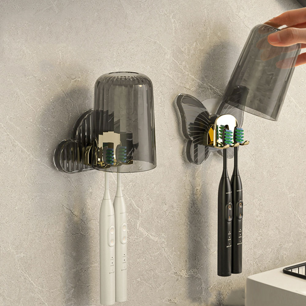 무타공마켓 강력접착 나비포인트 칫솔꽂이 무타공 칫솔걸이, 양치컵, 1개 1,500원