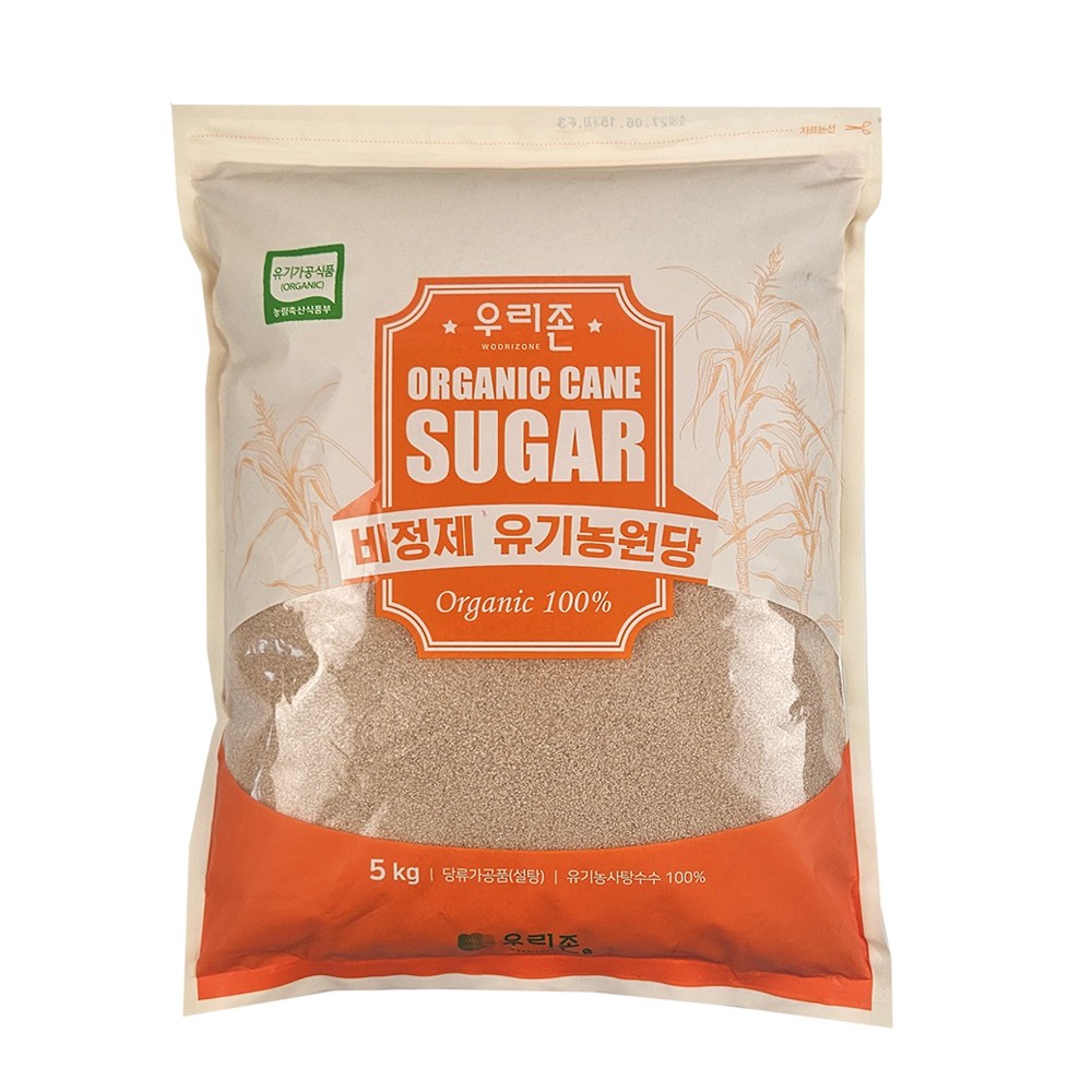우리존 유기농 원당 5kg 비정제 설탕 16,500원