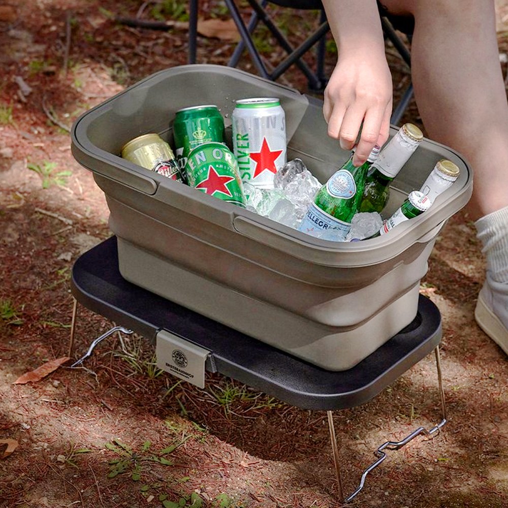 에스테반호프 캠핑용 폴딩 버킷 테이블 세트 (머드 카키) 18,900원