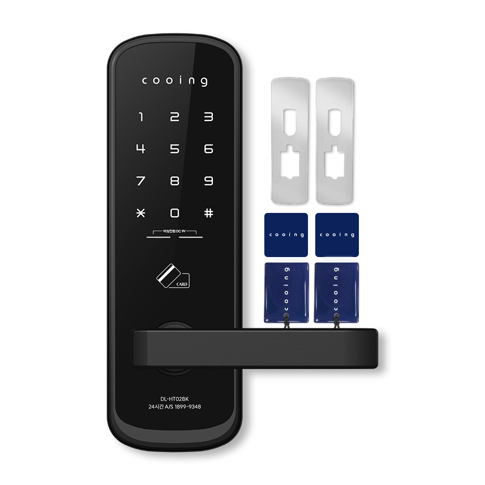 쿠잉 손잡이 있음 무타공 디지털 도어락, DL-HT02BK, 방문설치 89,900원