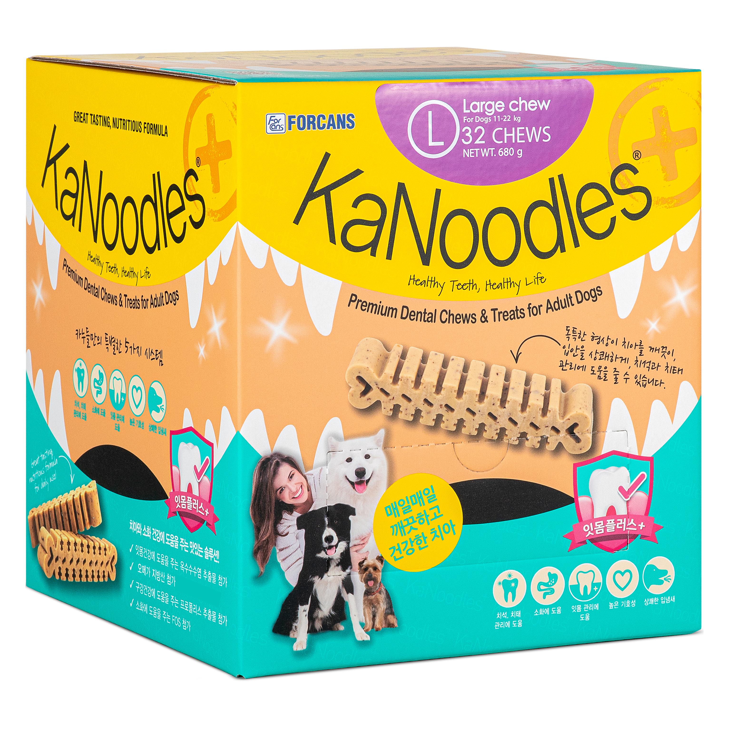포켄스 카누들 강아지 덴탈껌 L 32p, 구강청결, 680g, 1개 31,900원