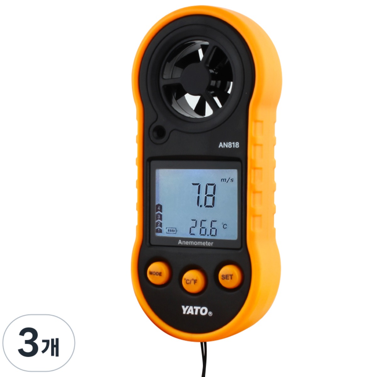 야토 디지털 풍속계 휴대용 바람 풍량 온도 측정기, 3개 38,150원