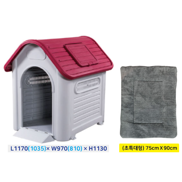 개집 애견하우스(초특대형)+전용 철망문 세트 판매 / 강아지집 고양이집 야외 마당 견사 진돗개 실외 하우스 / 대형견 차우차우 사모예드 로트와일러 177,600원