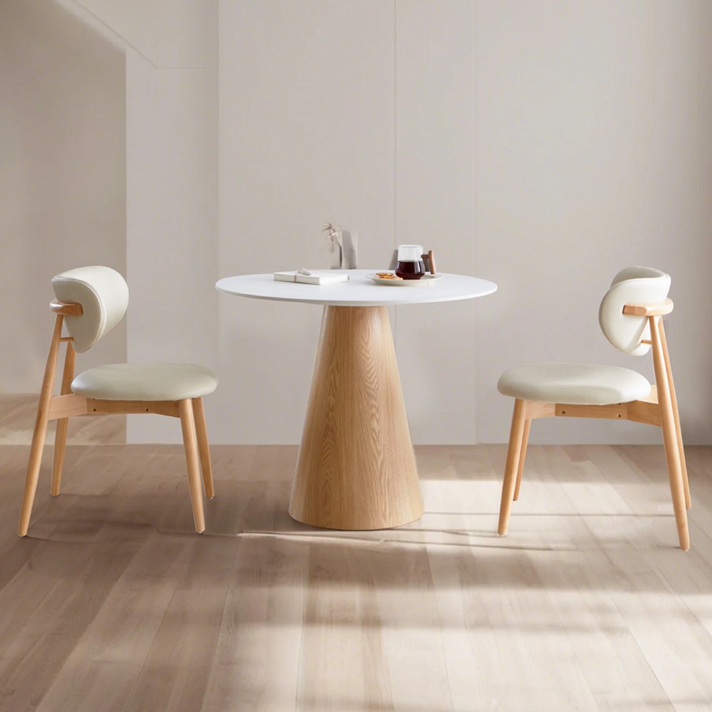 베스트리빙 콘 원형 노아 포세린 통세라믹 2인용 식탁테이블세트/원뿔기둥/방문설치 389,000원